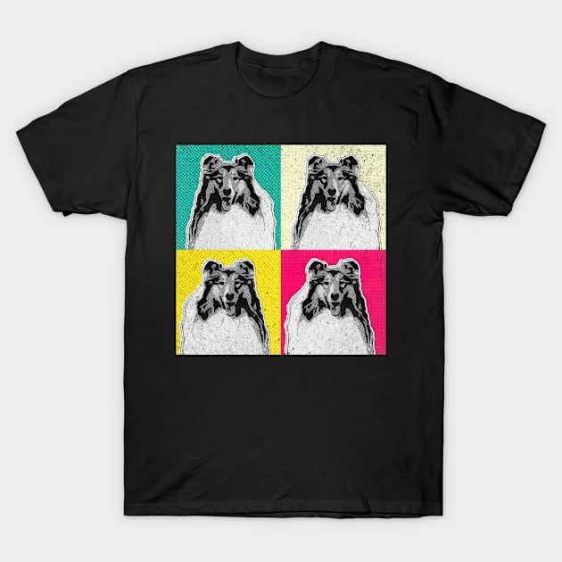 Collie dog retro T-Shirt by SerenityByAlex